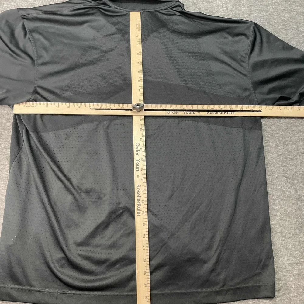 Vintage Nike Polo‎ Shirt Dri Fit Mens 2XL XXL Golf Black Grey Moisture-Wicking